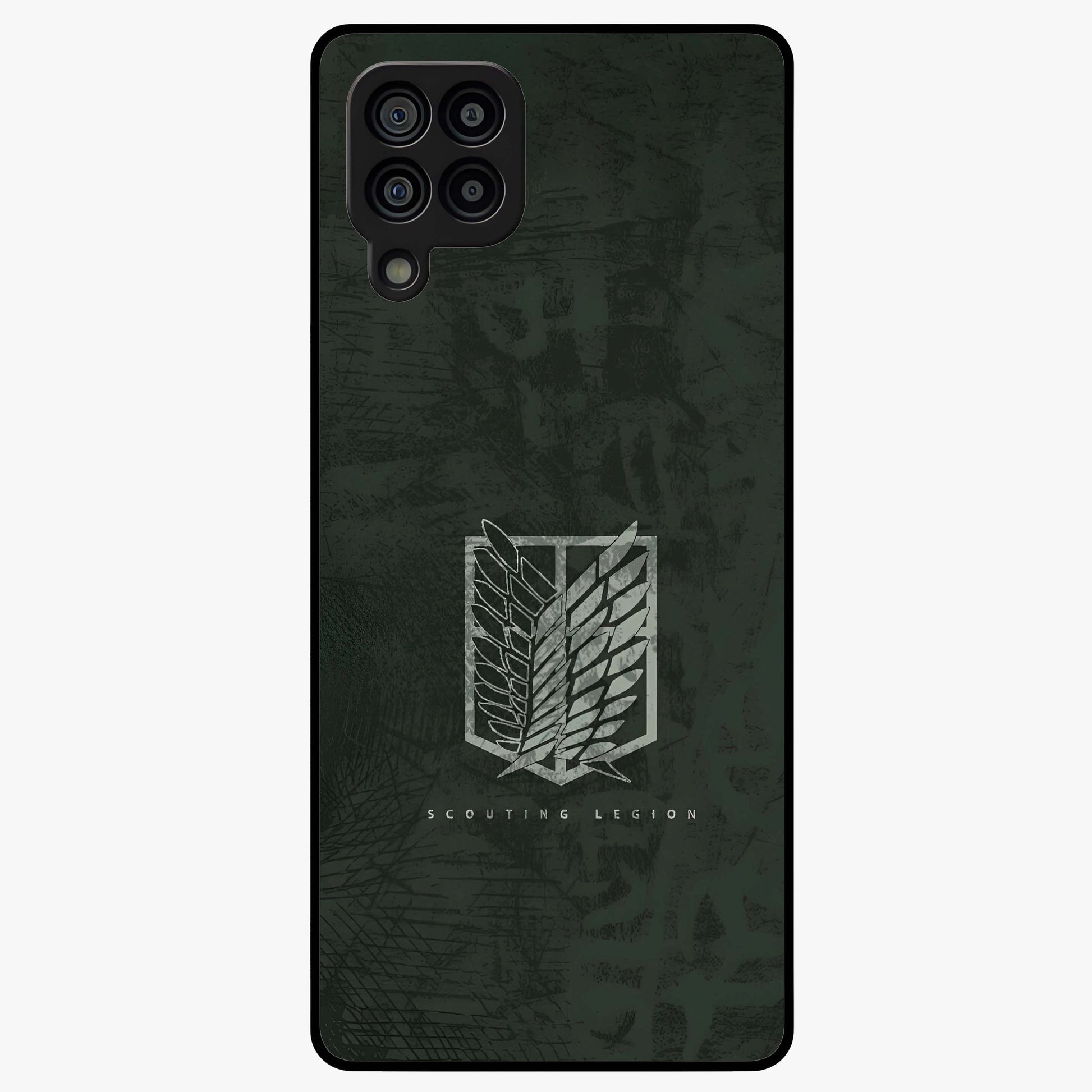 Wings Of Freedom Glass Case showing flat back view with symbolic wings artwork and glossy glass finish.
