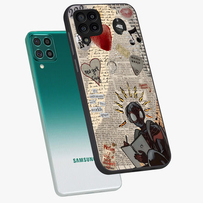 City Dream Sketch Glass Case displayed in angled mockup highlighting minimal city illustration with aesthetic sketch style.