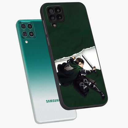 Emerald War Vanguard Glass Case displayed in angled mockup highlighting intense battle inspired design with emerald tone aesthetic.