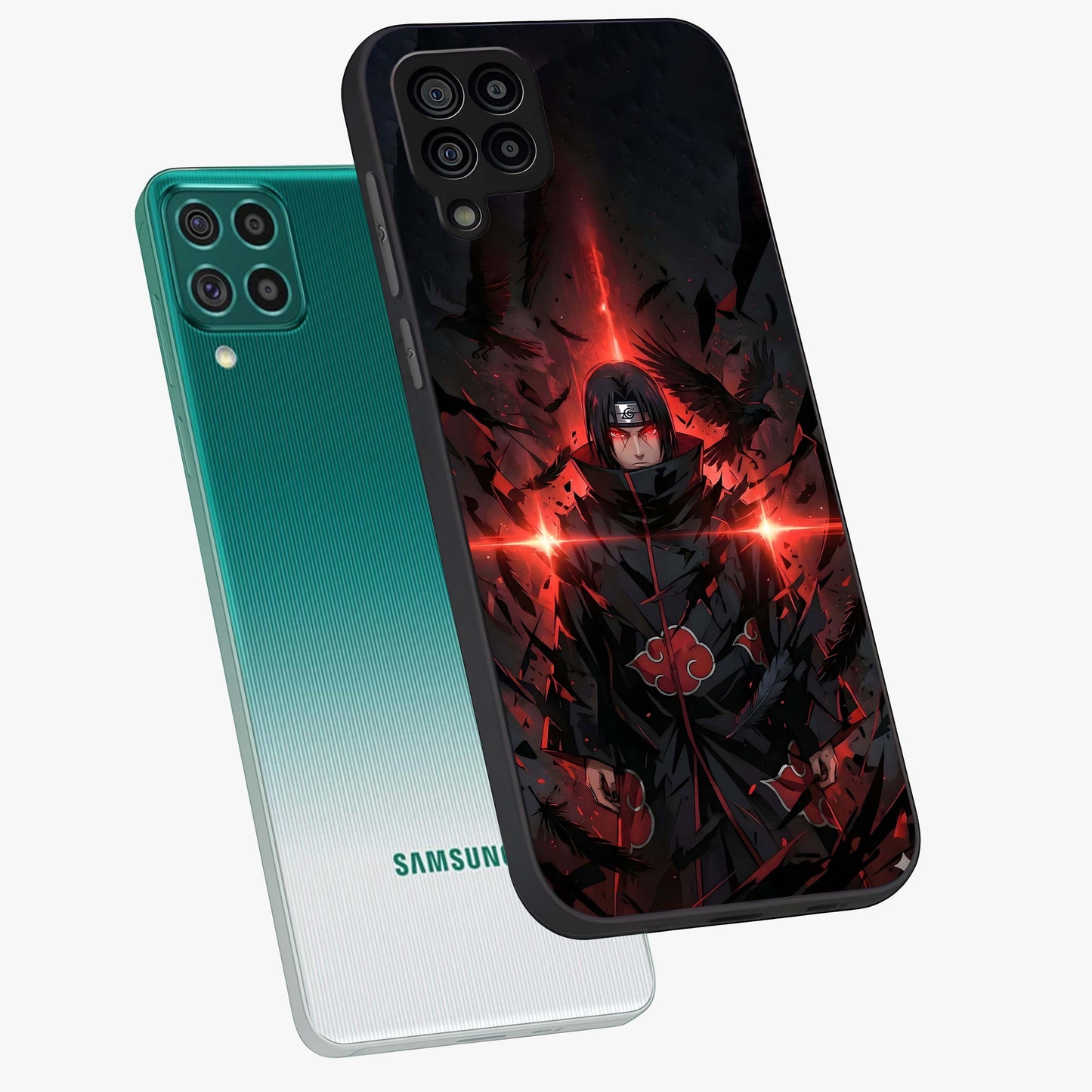 Focused Blade Discipline Glass Case displayed in angled mockup highlighting clean minimal text artwork with modern aesthetic style.