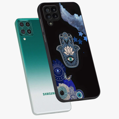 Mystic Hand Aura Glass Case displayed in angled mockup highlighting magical aura design with spiritual aesthetic style.
