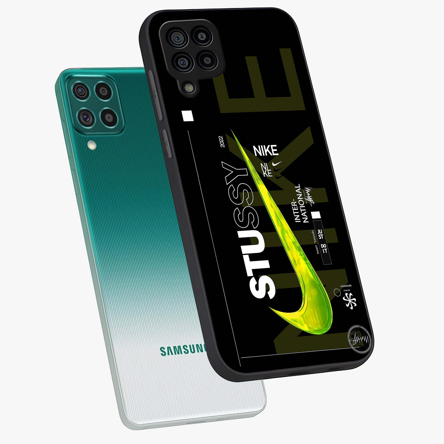 Neon Street Edition Glass Case displayed in angled mockup highlighting vibrant urban design with bold street aesthetic.
