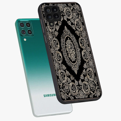Noir Bloom Elegance Glass Case displayed in angled mockup highlighting refined flower design with stylish noir aesthetic.