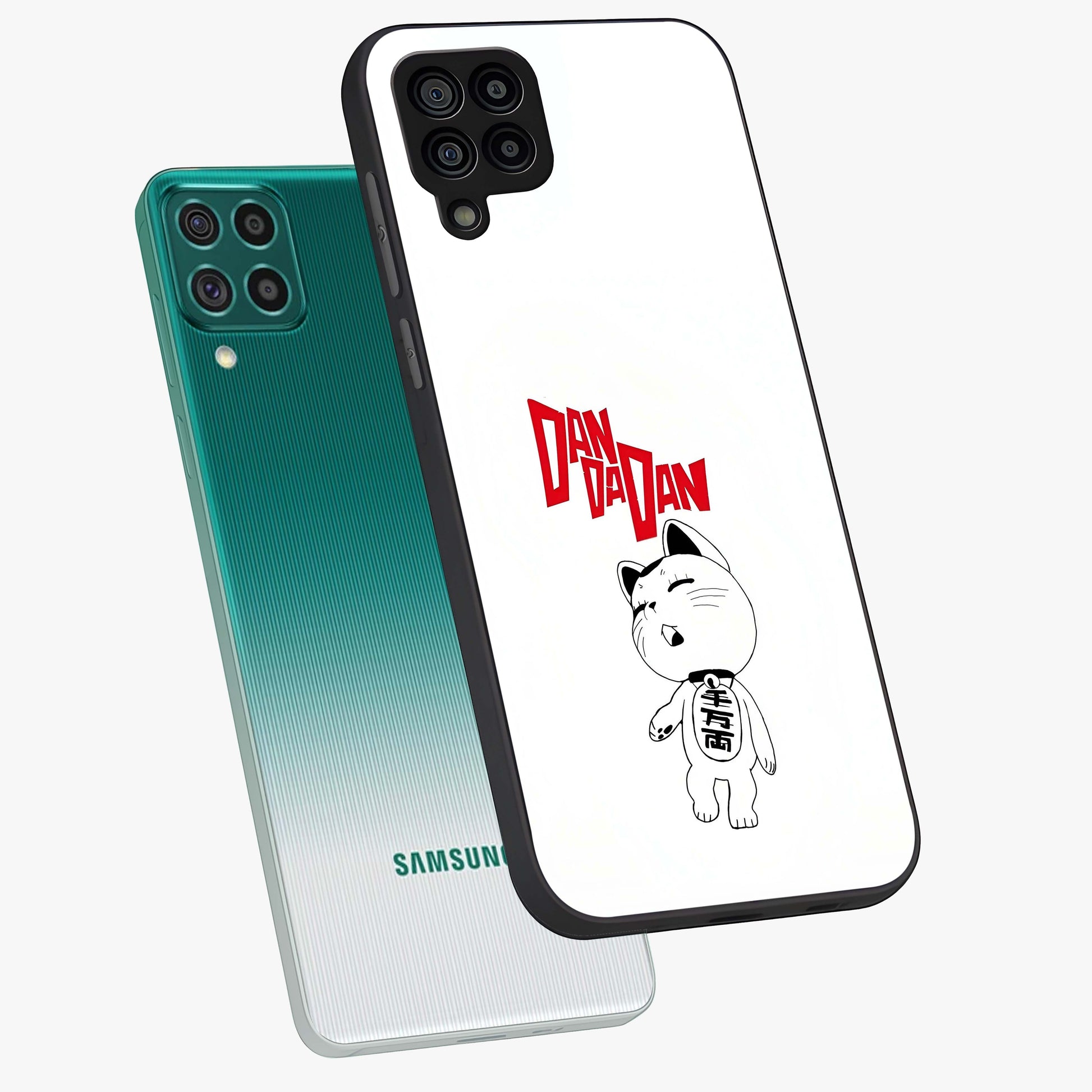 Playful Spirit Charm Glass Case displayed in angled mockup highlighting lively decorative design with playful aesthetic style.