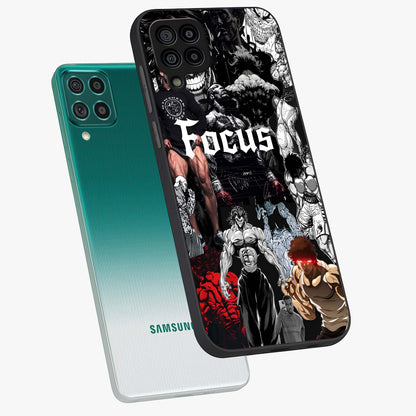 Relentless Power Focus Glass Case displayed in angled mockup highlighting bold statement design with modern aesthetic style.