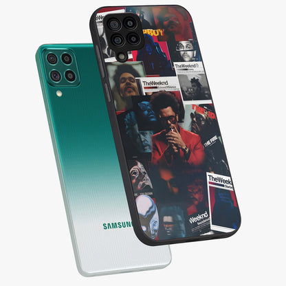 The Weeknd Glass Case displayed in angled mockup highlighting stylish pop culture inspired design with modern aesthetic.