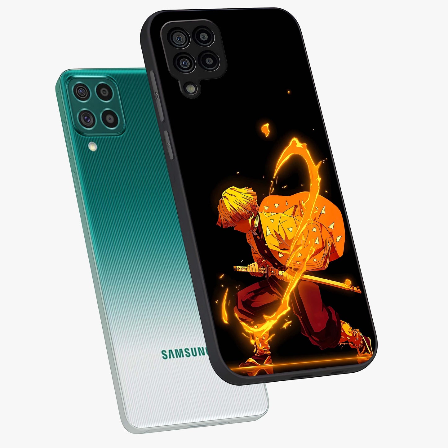 Thunder Flame Execution Glass Case displayed in angled mockup highlighting dramatic fire themed design with intense fantasy aesthetic.