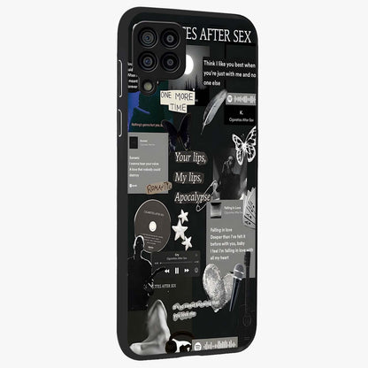 Midnight Love Echo Glass Case upright view showcasing expressive romantic artwork with dreamy midnight theme.