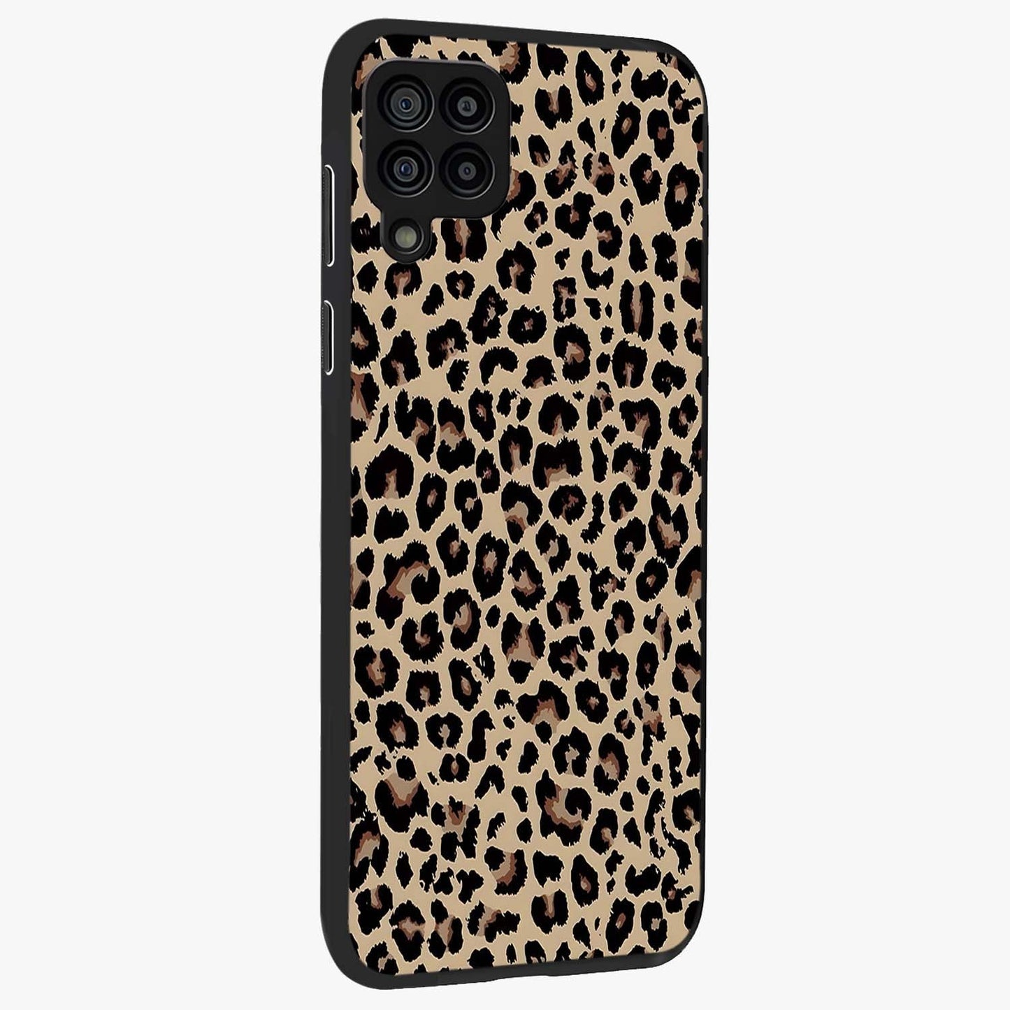 Savage Chic Pattern Glass Case upright view showcasing trendy decorative artwork with edgy fashion theme.