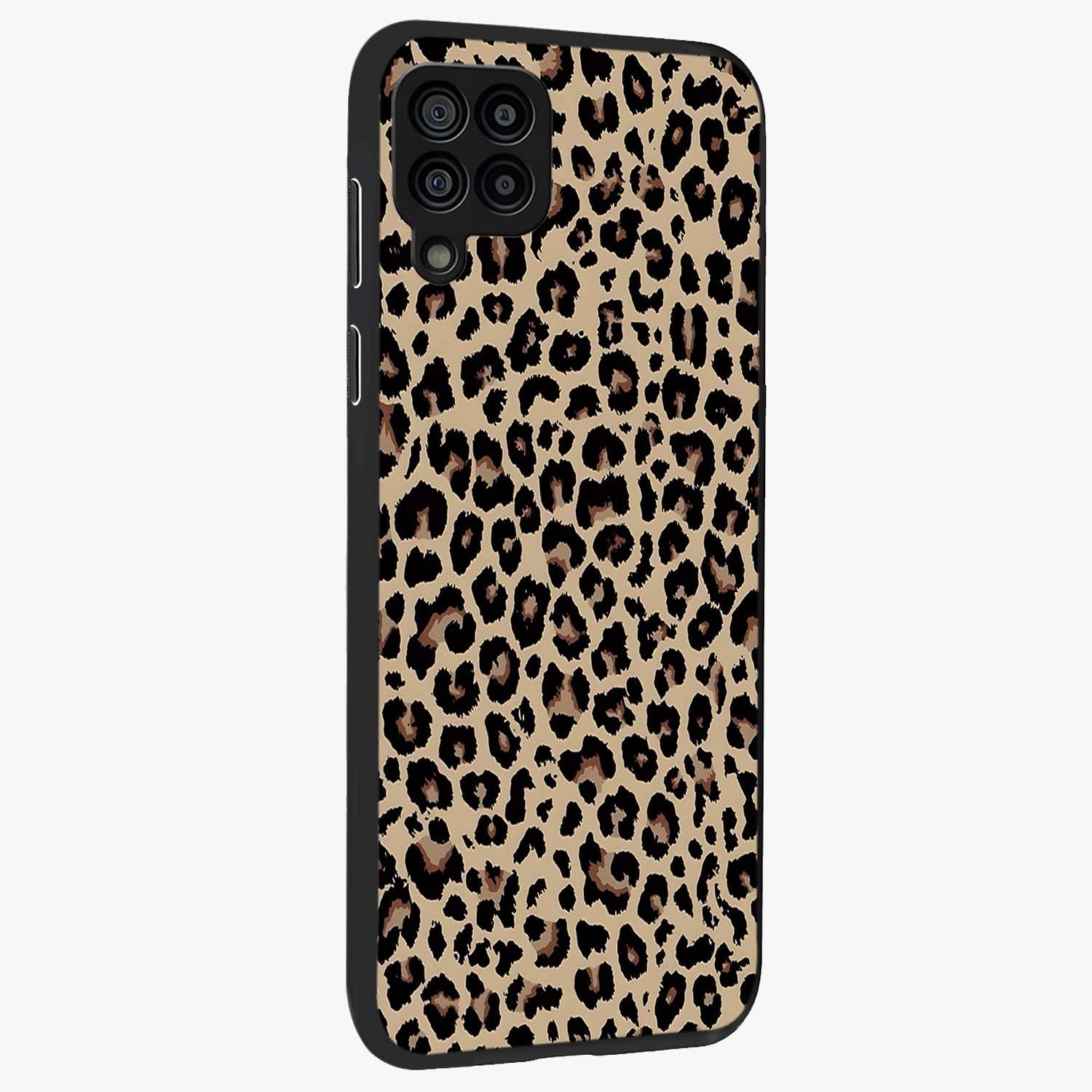 Savage Chic Pattern Glass Case upright view showcasing trendy decorative artwork with edgy fashion theme.