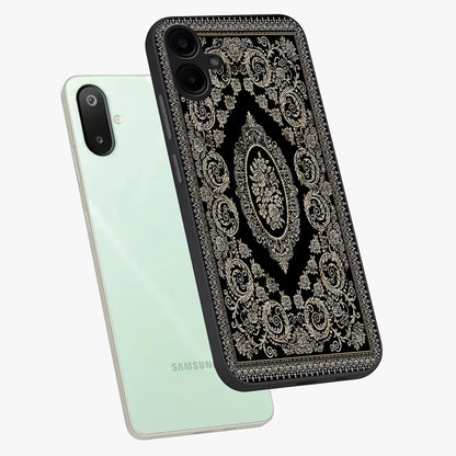 Noir Bloom Elegance Glass Case displayed in angled mockup highlighting refined flower design with stylish noir aesthetic.