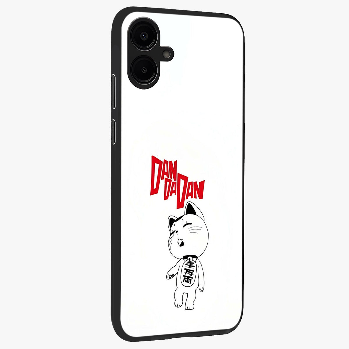 Playful Spirit Charm Glass Case upright view showcasing vibrant charm artwork with fun artistic theme.