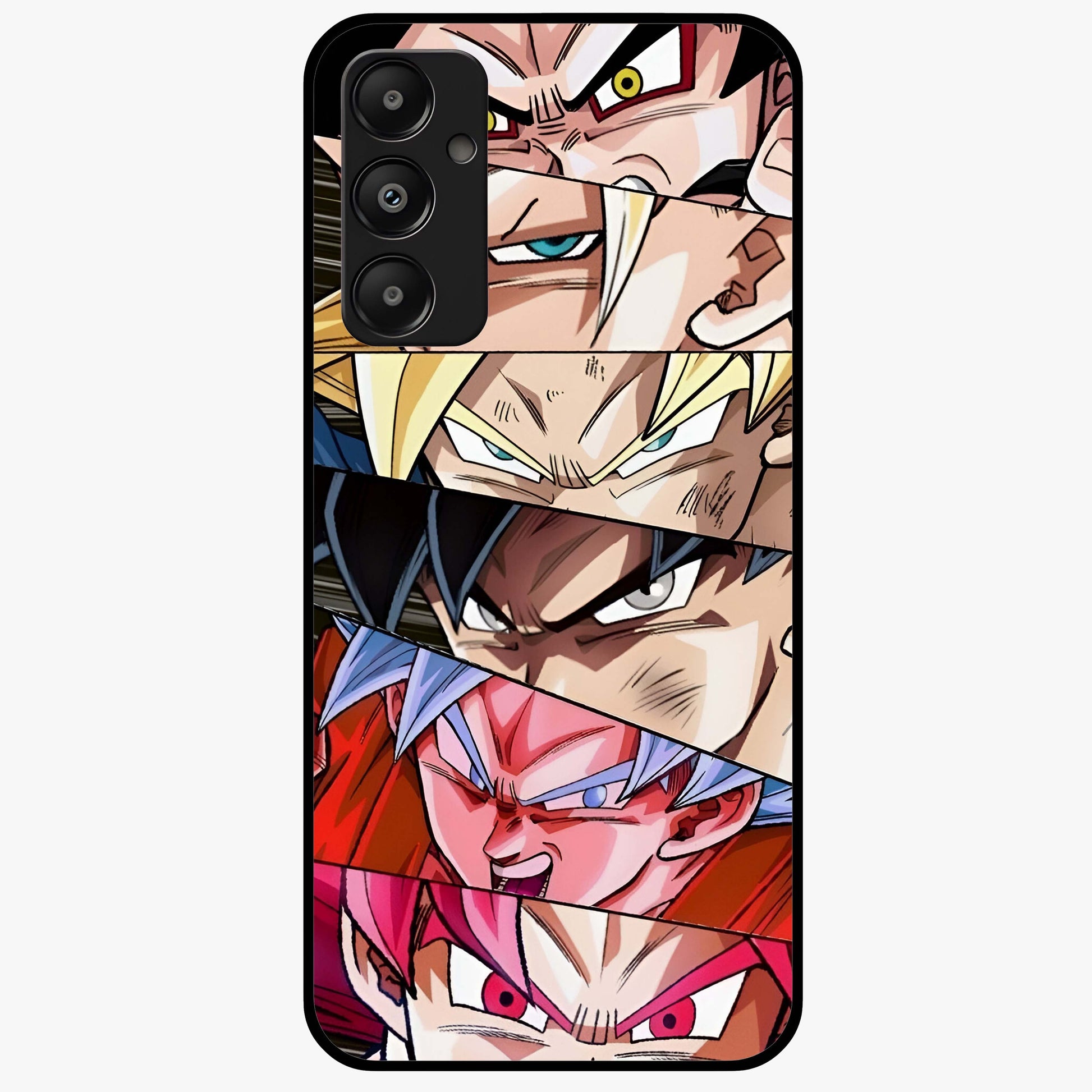 Anime Character Glass Case showing flat back view with vibrant anime artwork and glossy glass finish.