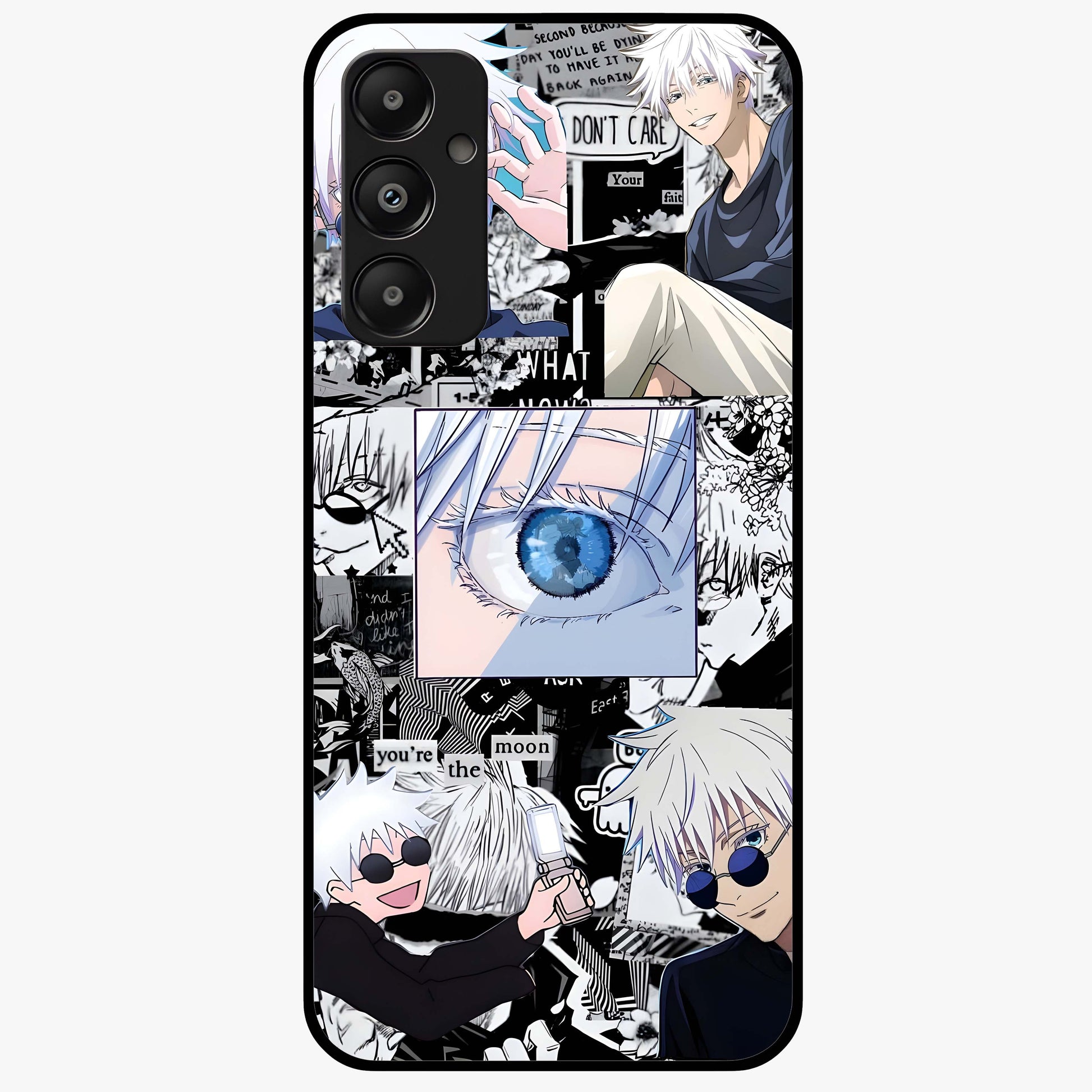 Infinity Sorcerer Chaos Glass Case showing flat back view with mystical sorcerer themed artwork and glossy glass finish.
