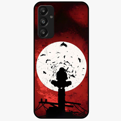 Itachi Limited Edition Naruto Anime Glass Case showing flat back view with iconic anime character artwork and glossy glass finish.