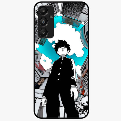 Silent Psychic Awakening Glass Case showing flat back view with mystical psychic themed artwork and glossy glass finish.