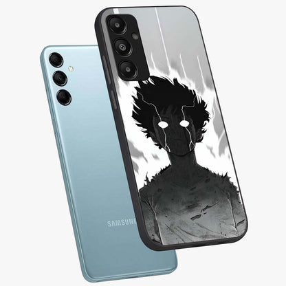Awakened Inner Rage Glass Case displayed in angled mockup highlighting powerful graphic design and bold artistic theme.