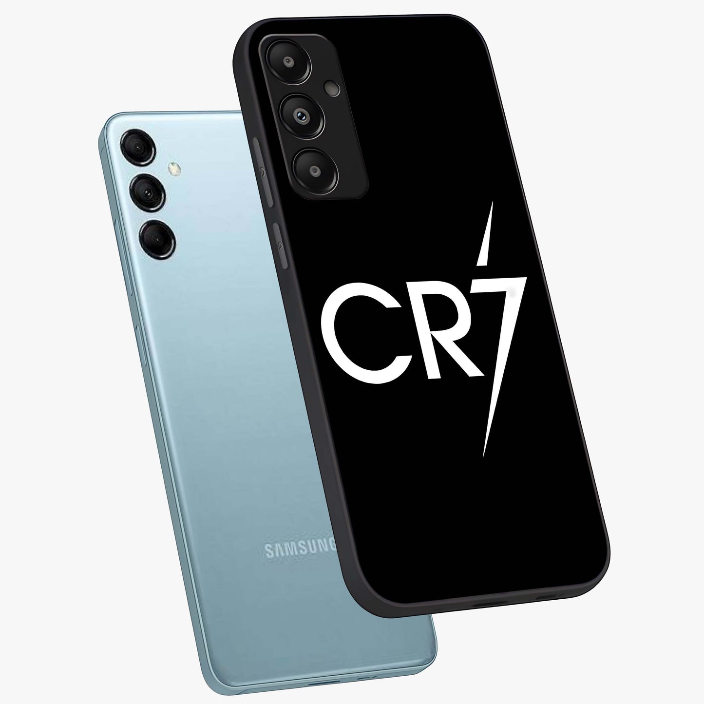Cr7 Elite Strike Glass Case displayed in angled mockup highlighting powerful sports graphic with bold athletic theme.