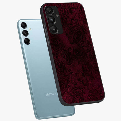 Crimson Fade Flow Glass Case displayed in angled mockup highlighting smooth gradient design with modern aesthetic style.
