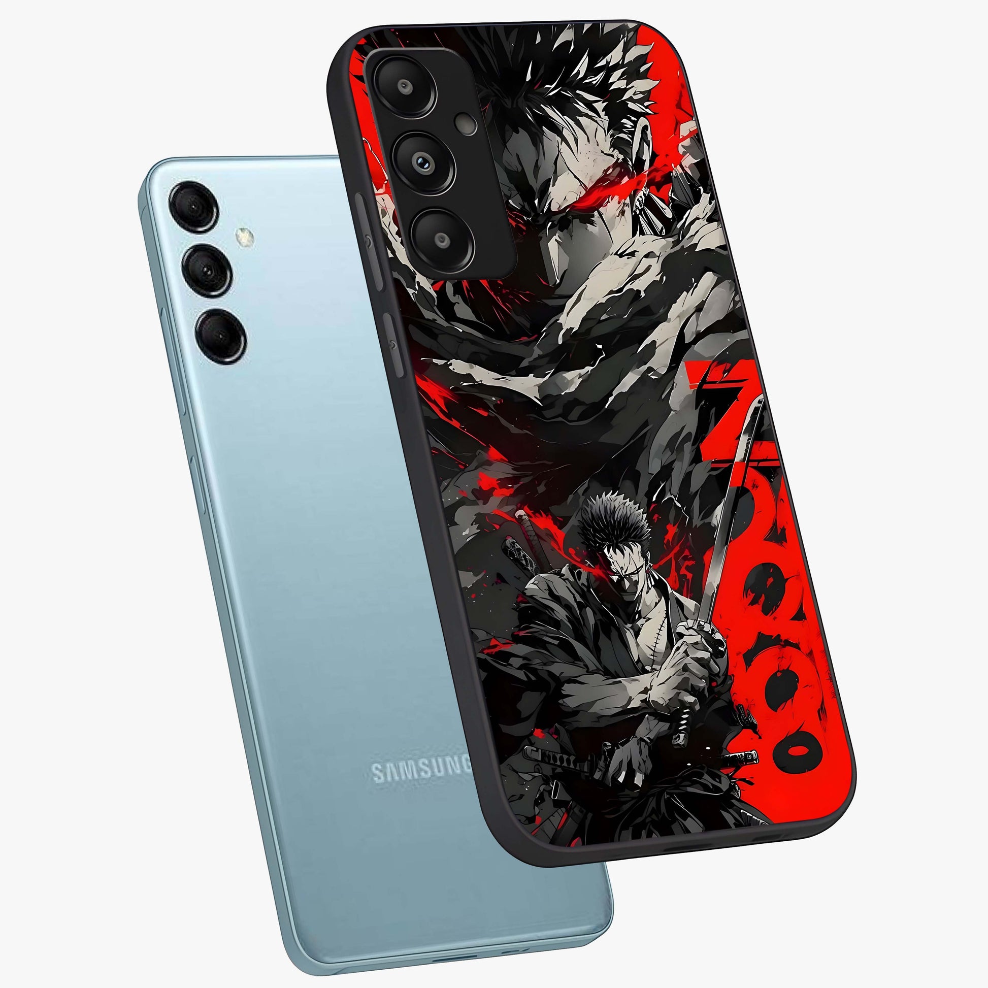 Demon Sword Resolve Glass Case displayed in angled mockup highlighting powerful demon sword illustration with dark fantasy aesthetic.