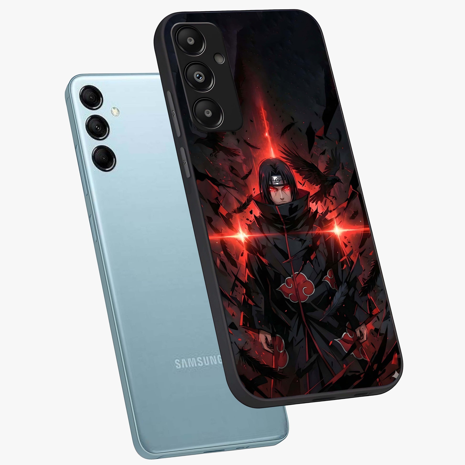 Focused Blade Discipline Glass Case displayed in angled mockup highlighting clean minimal text artwork with modern aesthetic style.