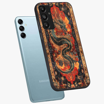 Inferno Dragon Soul Glass Case displayed in angled mockup highlighting powerful dragon illustration with inferno aesthetic.