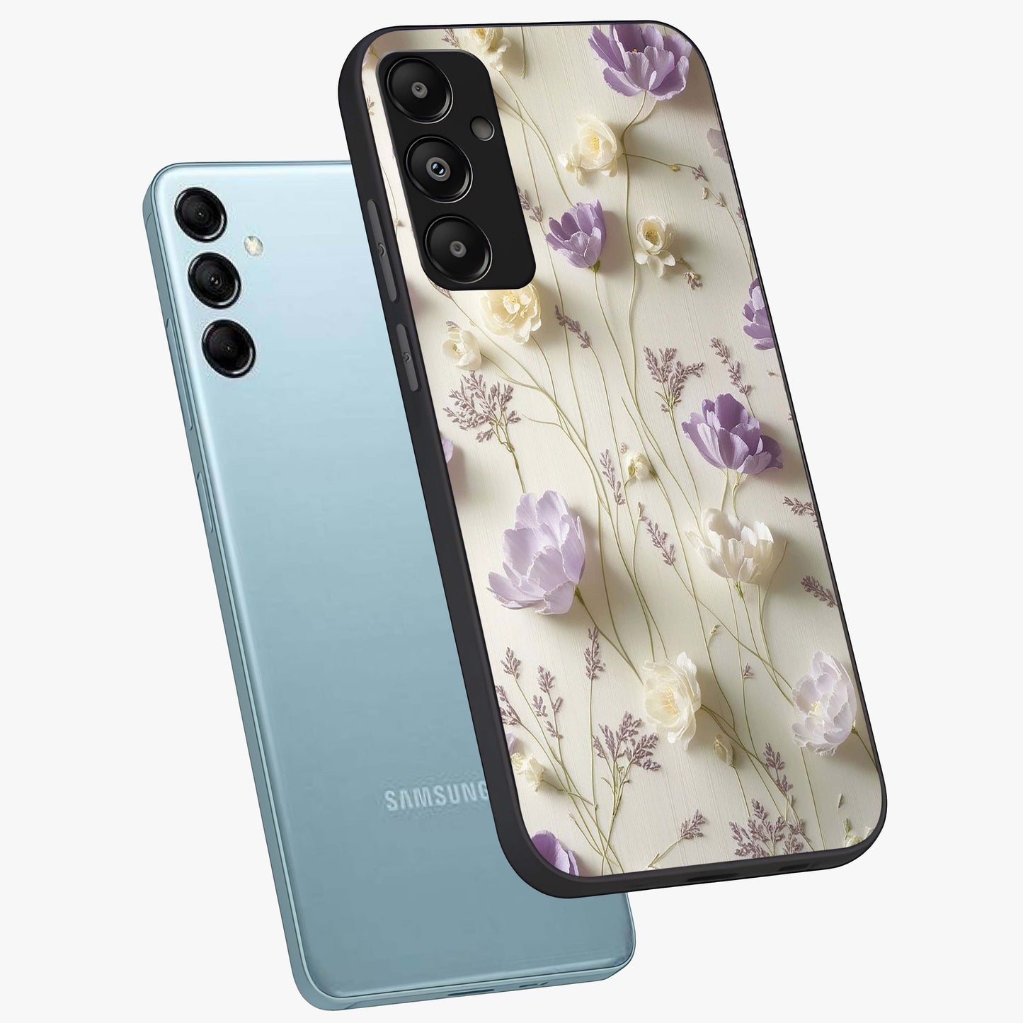 Lilac Breeze Harmony Glass Case displayed in angled mockup highlighting calm lilac breeze design with soothing aesthetic style.
