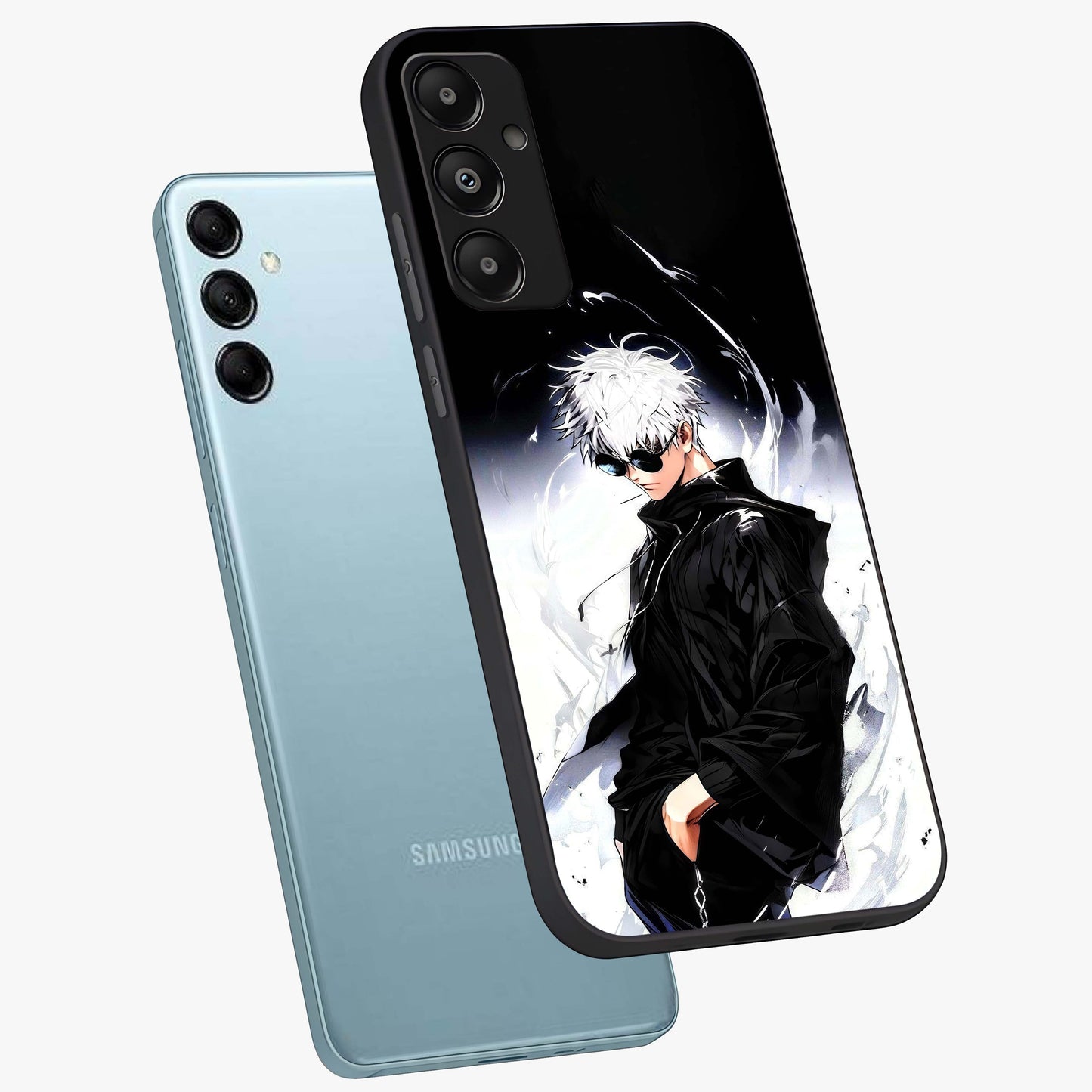 Limitless Shadow King Glass Case displayed in angled mockup highlighting dramatic dark hero design with intense aesthetic.