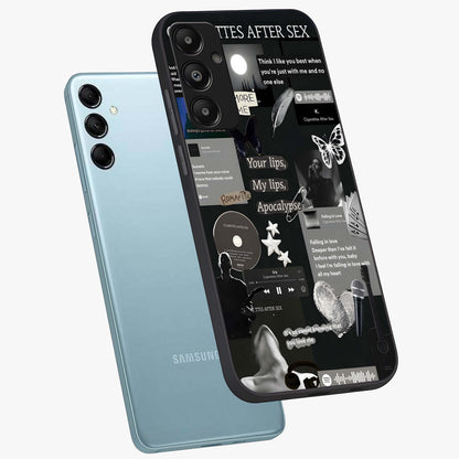 Midnight Love Echo Glass Case displayed in angled mockup highlighting elegant love inspired design with deep aesthetic style.