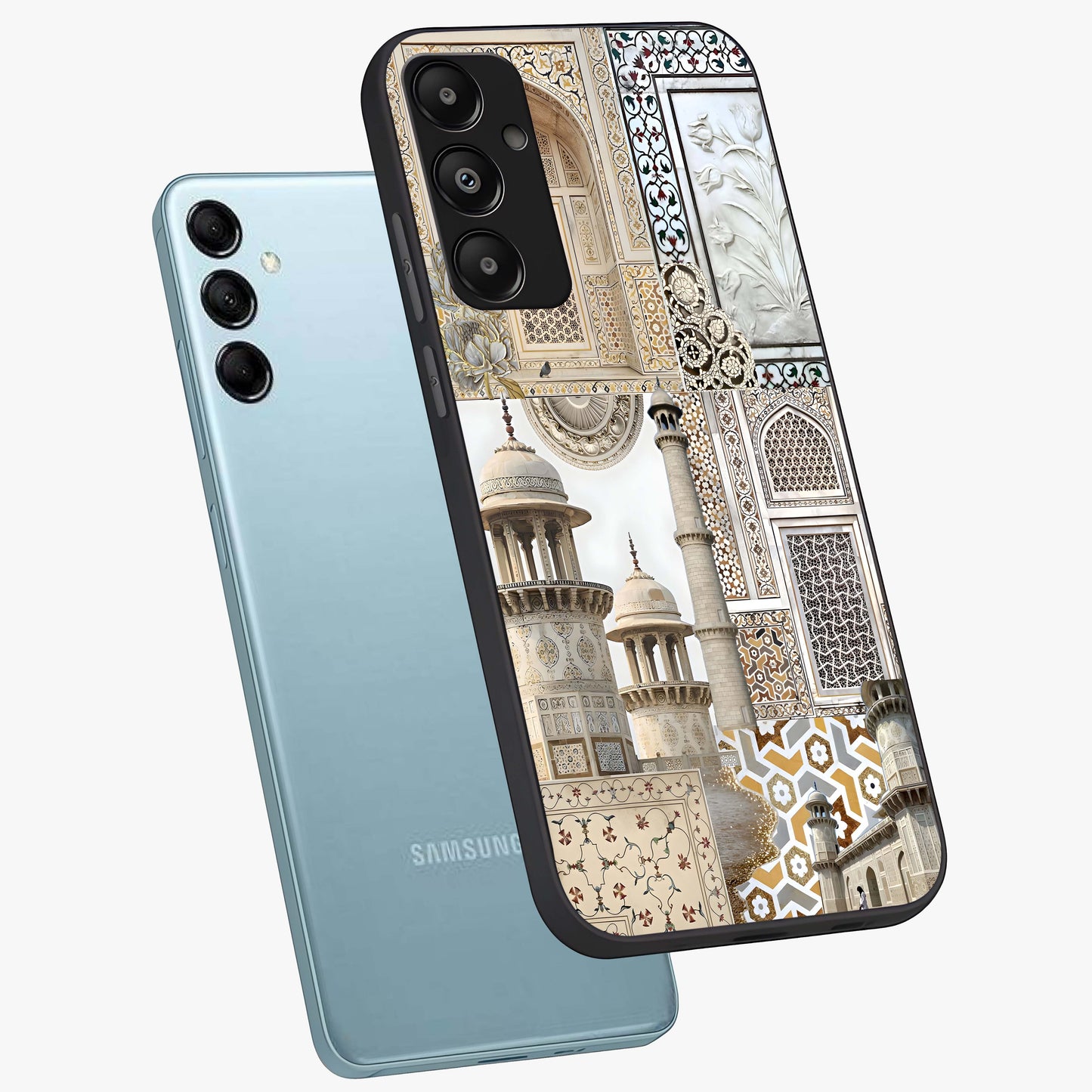 Mughal Marble Legacy Glass Case displayed in angled mockup highlighting elegant heritage marble artwork with royal aesthetic.