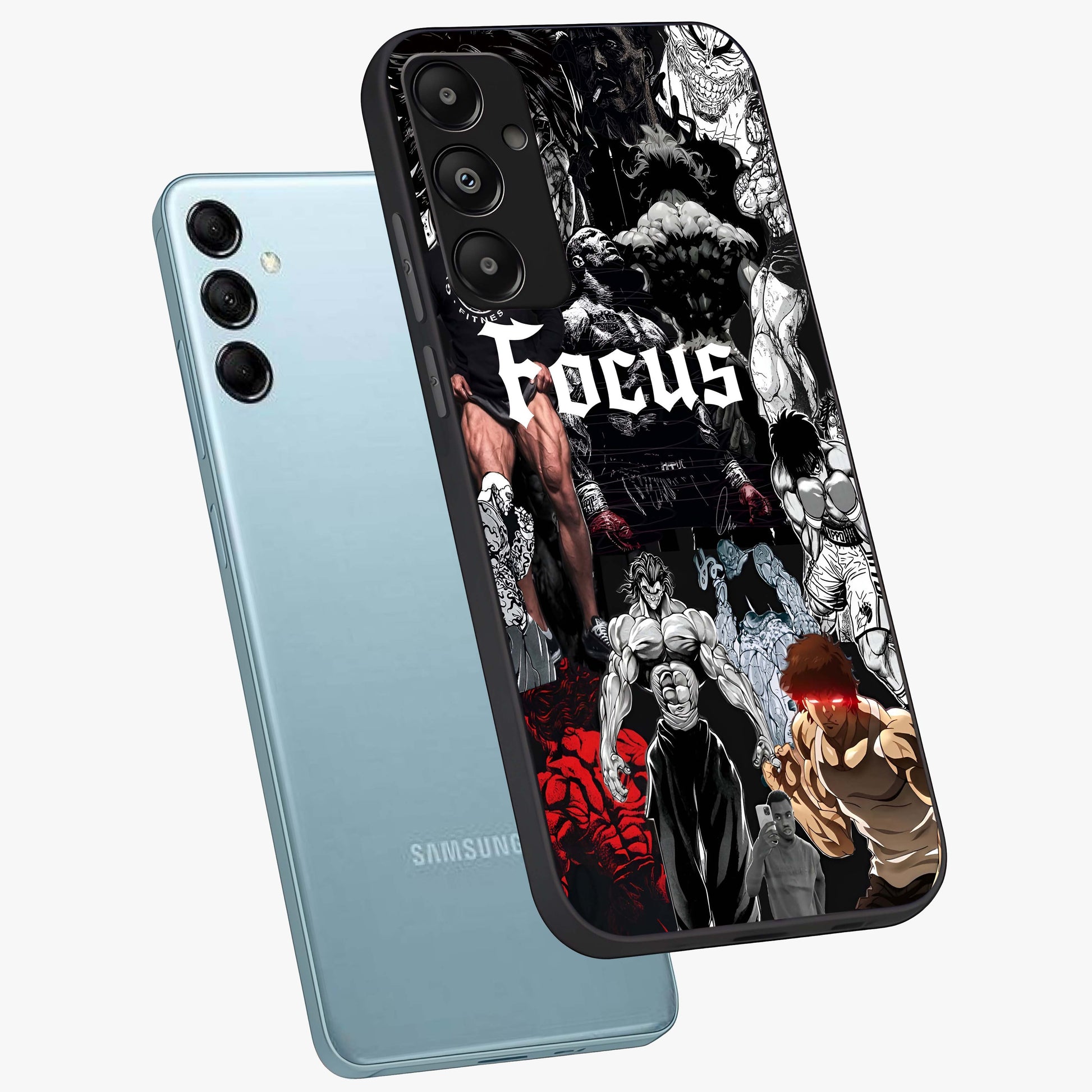 Relentless Power Focus Glass Case displayed in angled mockup highlighting bold statement design with modern aesthetic style.