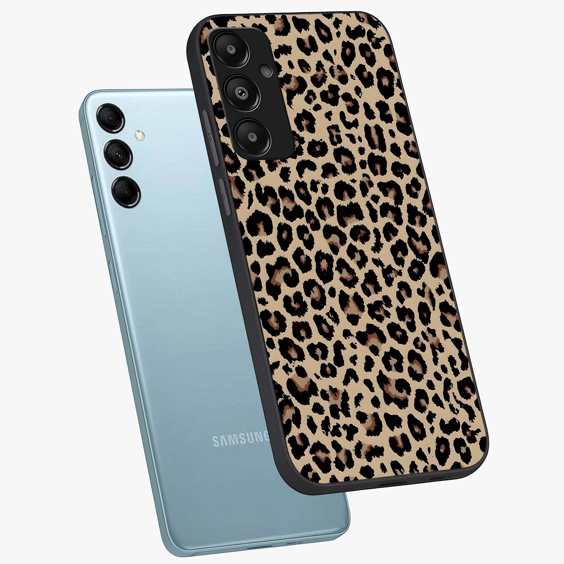 Savage Chic Pattern Glass Case displayed in angled mockup highlighting bold fashion inspired design with chic aesthetic.