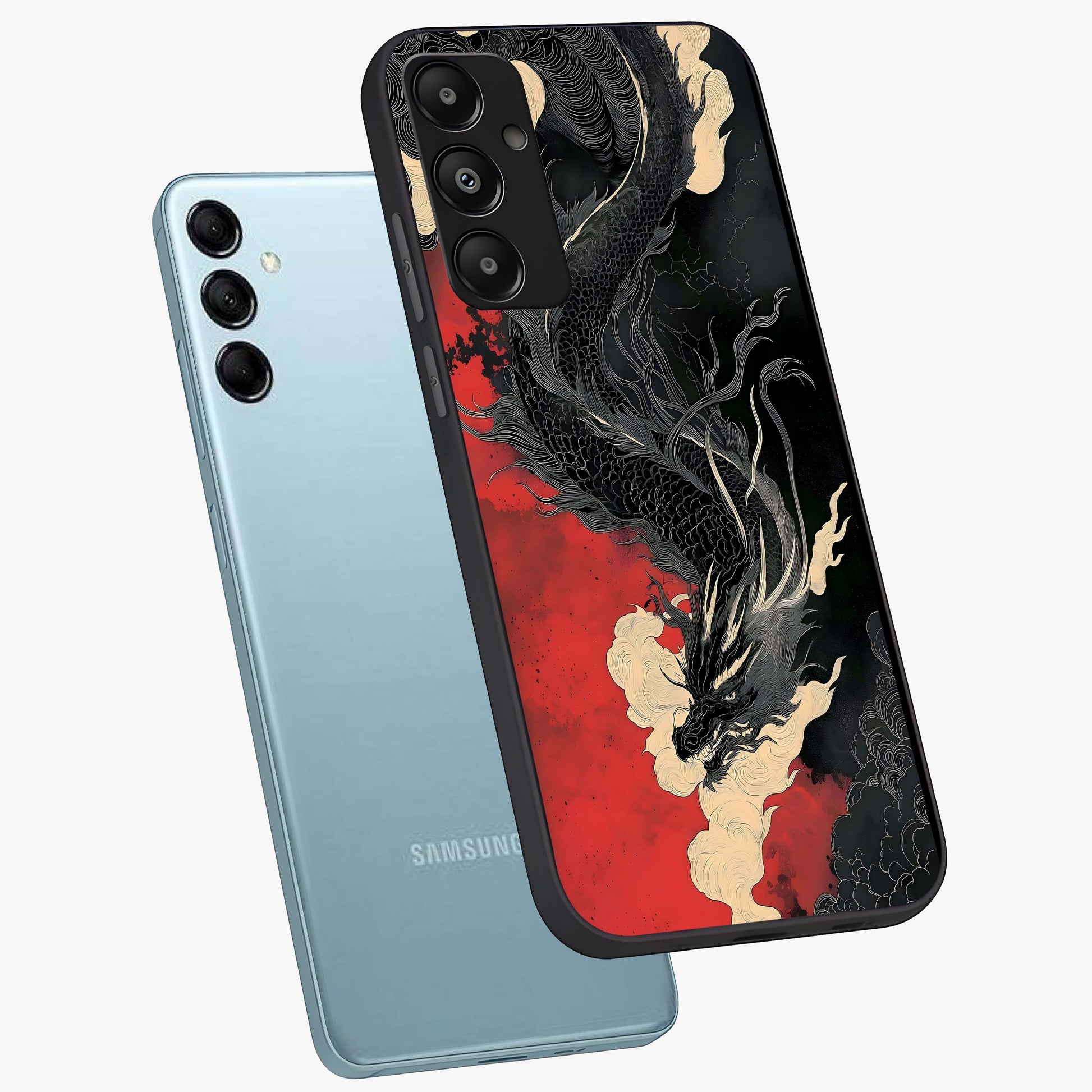 Shadow Dragon Fury Glass Case displayed in angled mockup highlighting powerful dragon illustration with dark fantasy aesthetic.