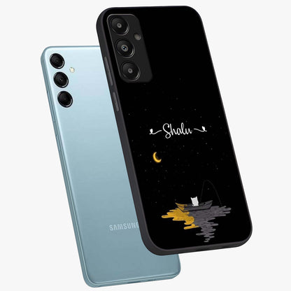 Silent Night Row Glass Case displayed in angled mockup highlighting peaceful evening design with dreamy night aesthetic.