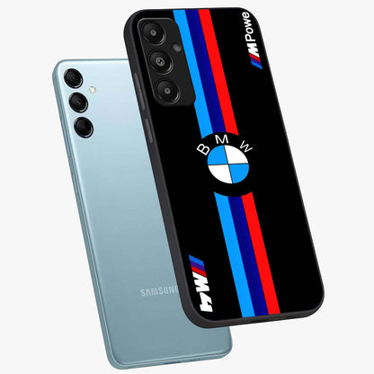 Turbo BMW Beast Glass Case displayed in angled mockup highlighting sleek racing car design with bold automotive aesthetic.
