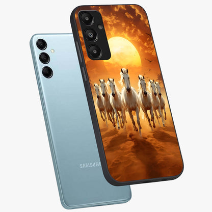 Wild Sunset Majesty Glass Case displayed in angled mockup highlighting vibrant sunset sky design with scenic aesthetic.