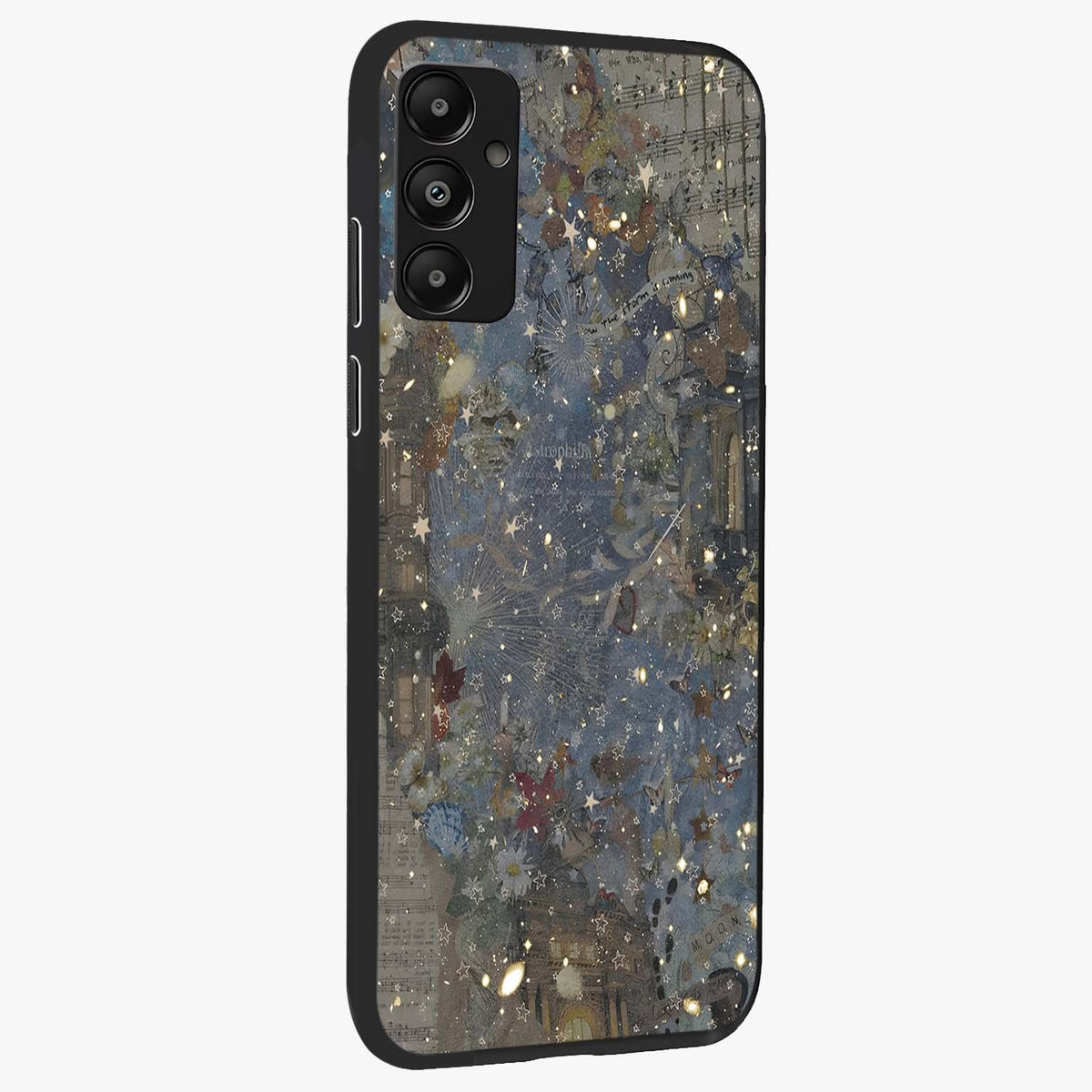 Aesthetic Astrolophia Glass Case upright view showcasing soft aesthetic theme with stylish modern look.