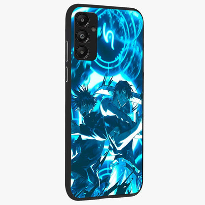 Cursed Energy Clash Glass Case upright view showcasing dramatic clash artwork with bold supernatural theme.