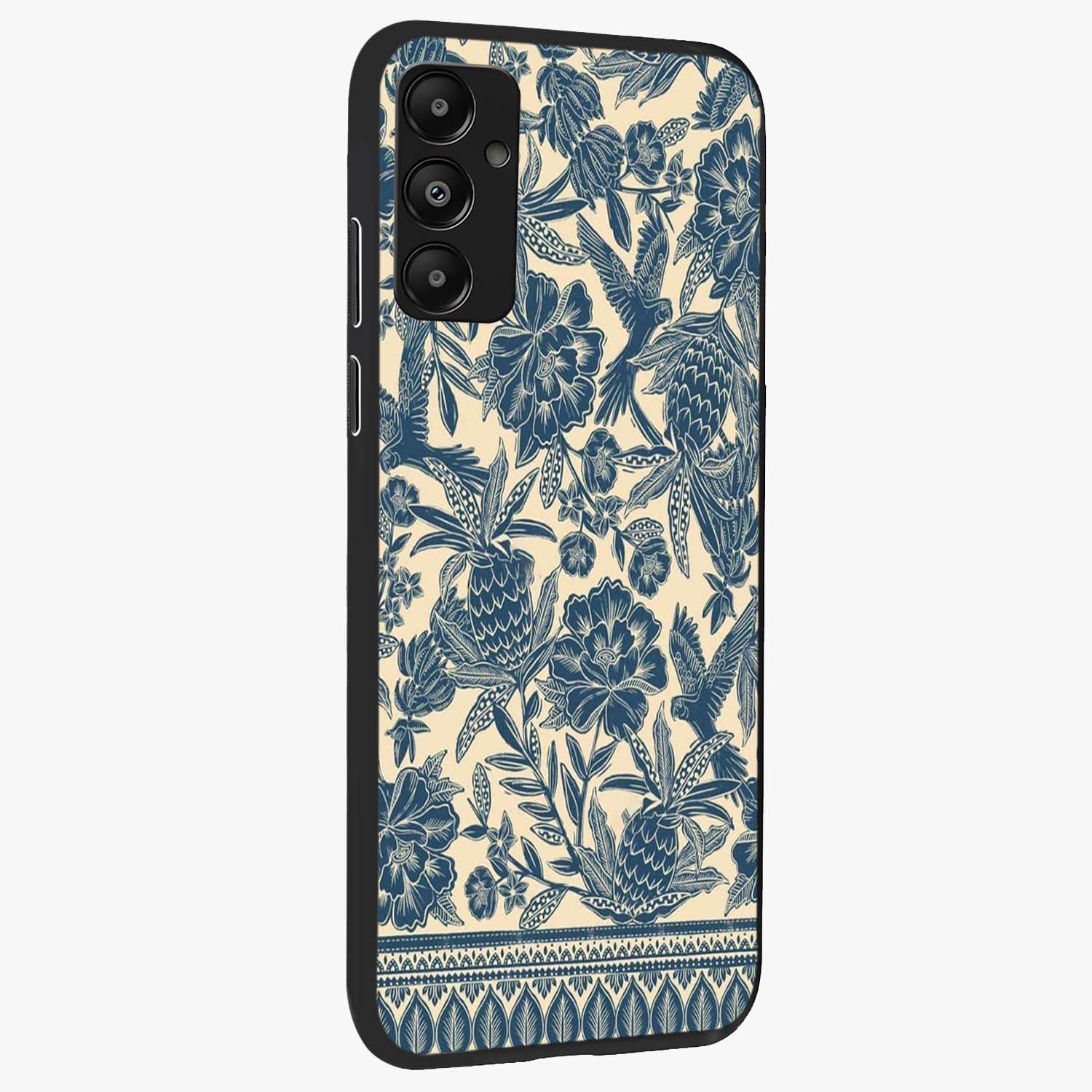 Heirloom Wild Bloom Glass Case upright view showcasing delicate wildflower artwork with timeless floral theme.