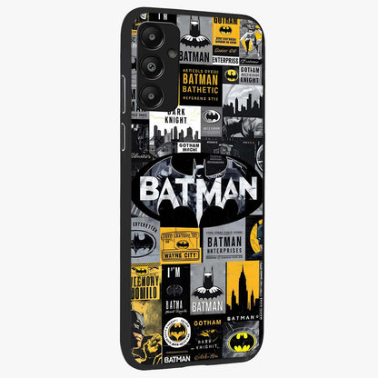 Knight Gotham Rise Glass Case upright view showcasing bold vigilante themed artwork with gothic city vibe.
