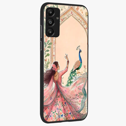 Royal Grace Muse Glass Case upright view showcasing stylish artistic artwork with sophisticated royal theme.