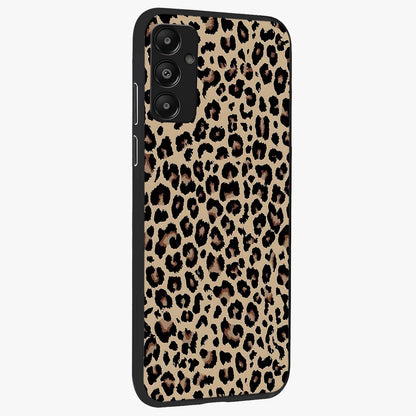 Savage Chic Pattern Glass Case upright view showcasing trendy decorative artwork with edgy fashion theme.
