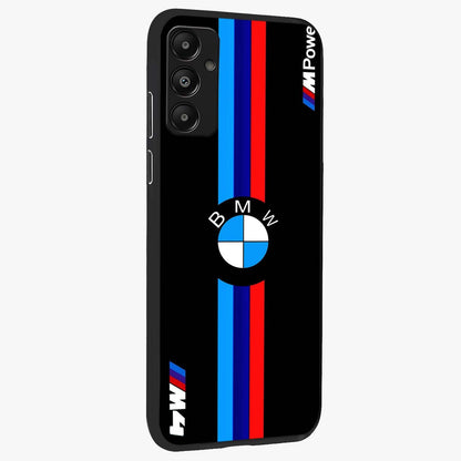 Turbo BMW Beast Glass Case upright view showcasing powerful car artwork with modern motorsport theme.