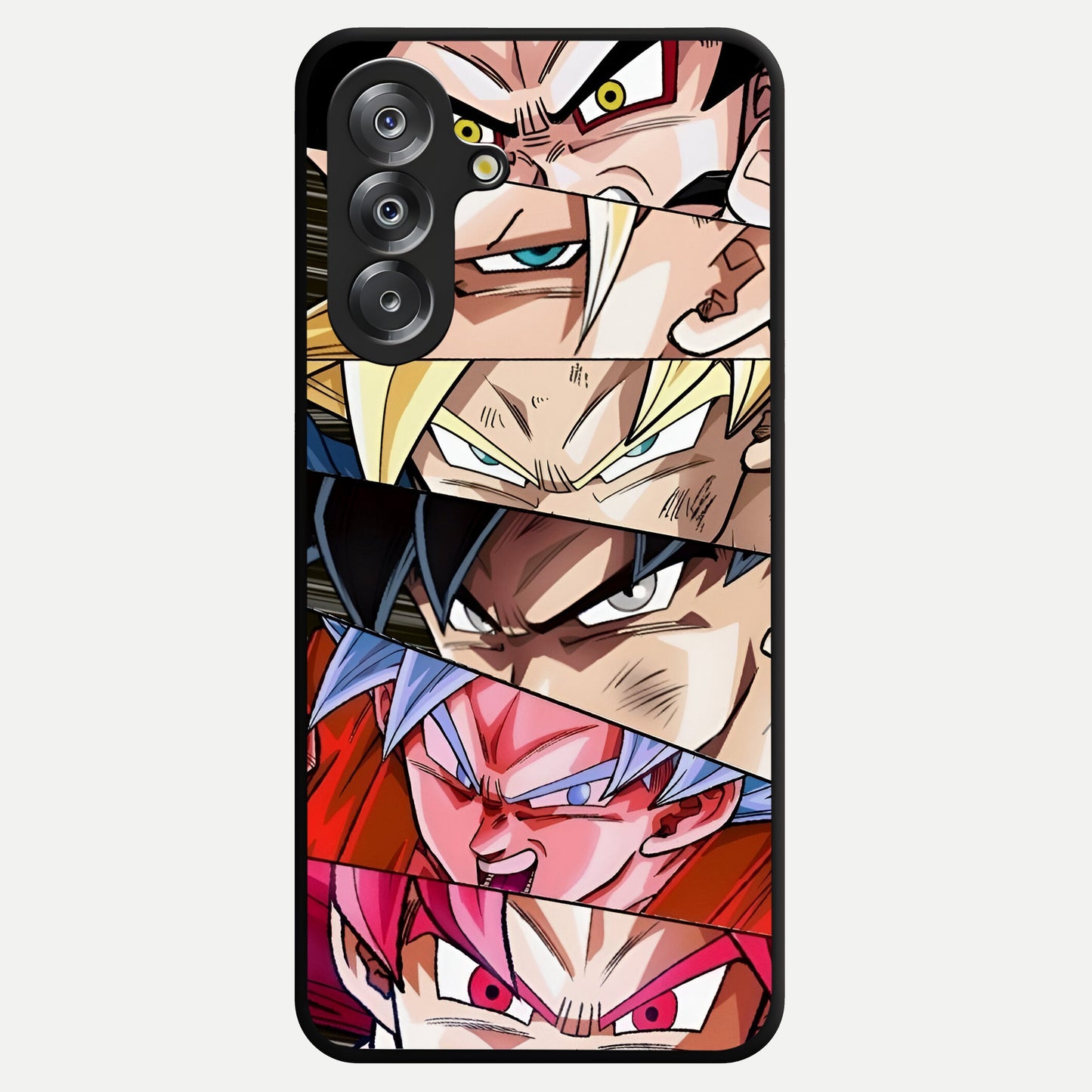 Anime Character Glass Case showing flat back view with vibrant anime artwork and glossy glass finish.