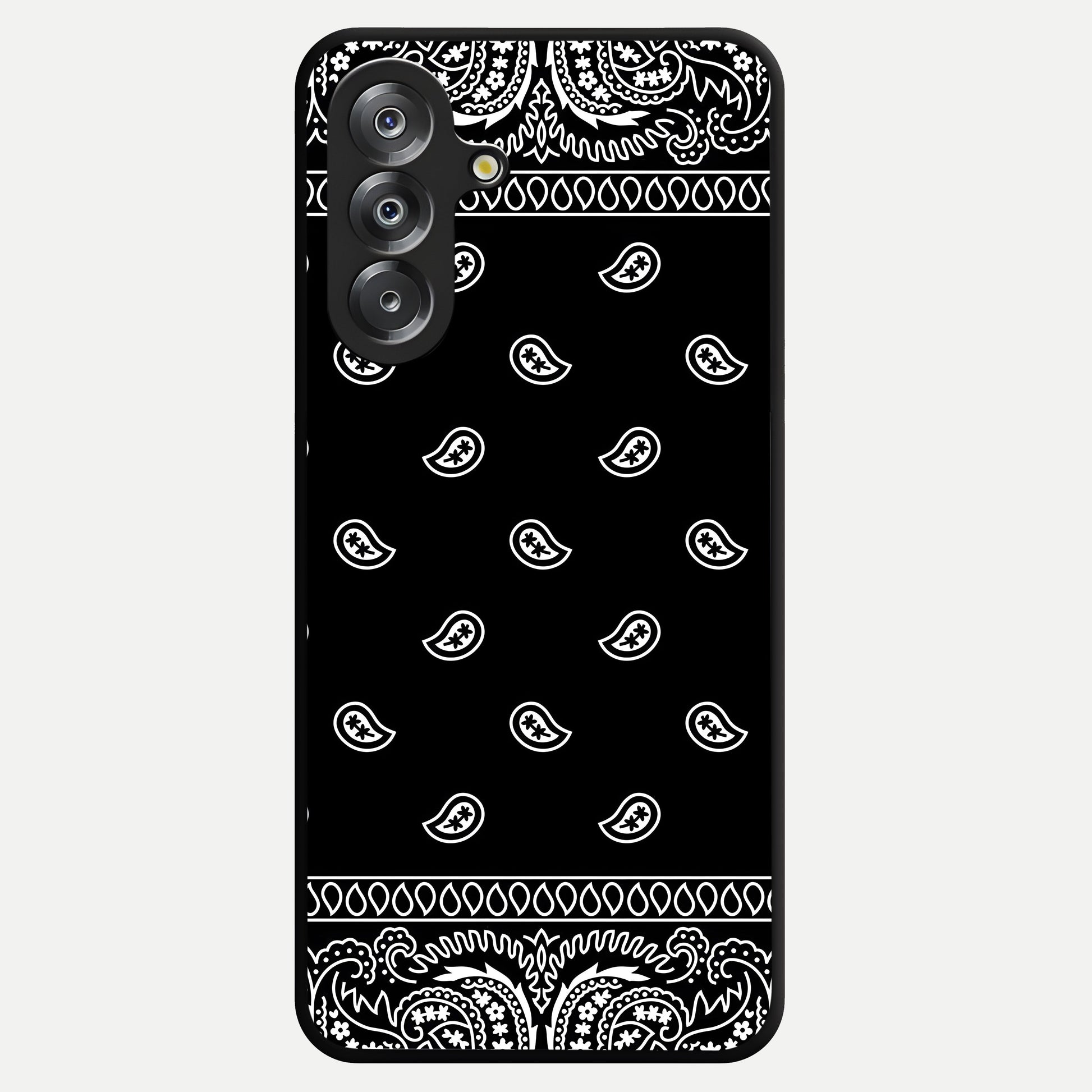 Retro Rebel Threads Glass Case showing flat back view with vintage street style artwork and glossy glass finish.