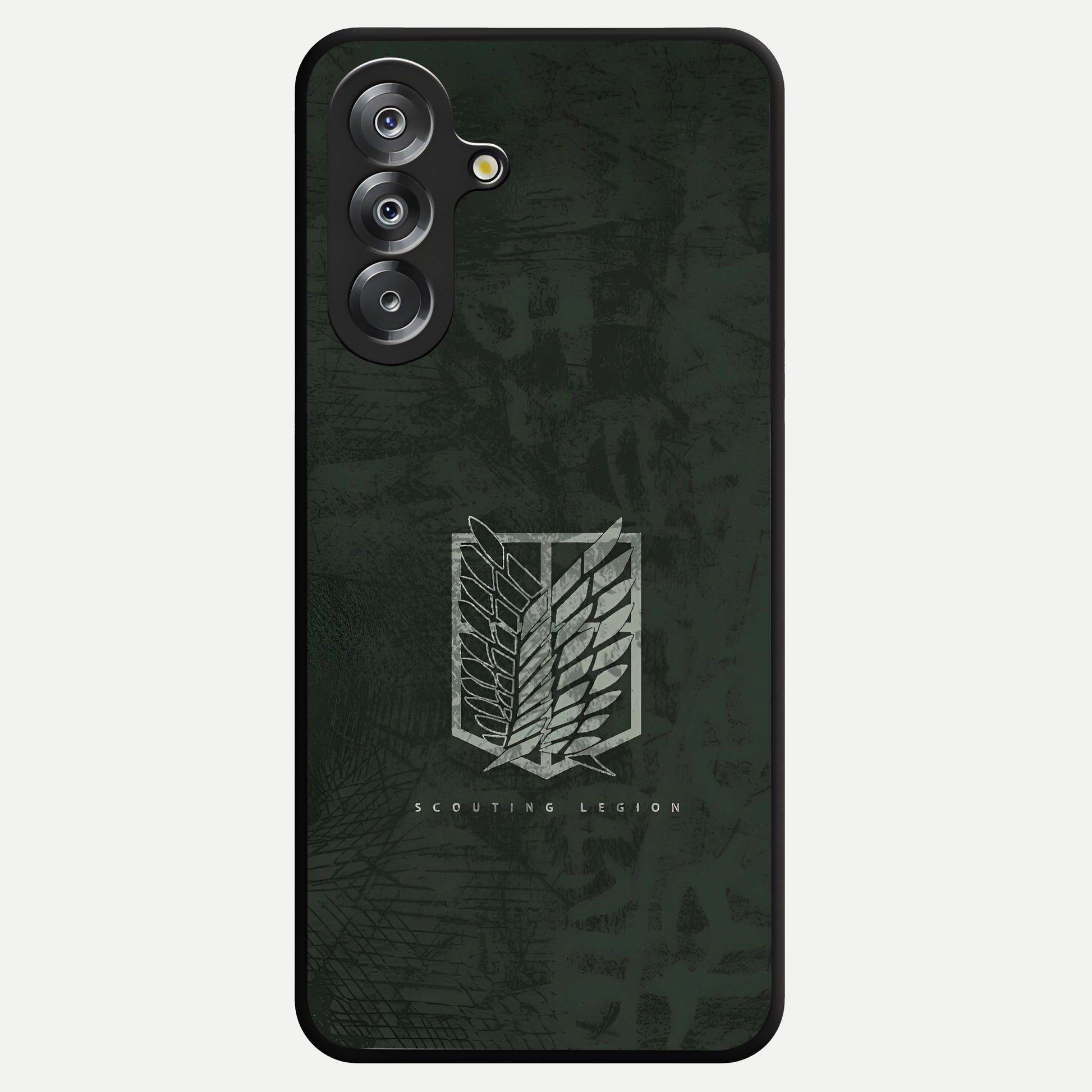 Wings Of Freedom Glass Case showing flat back view with symbolic wings artwork and glossy glass finish.