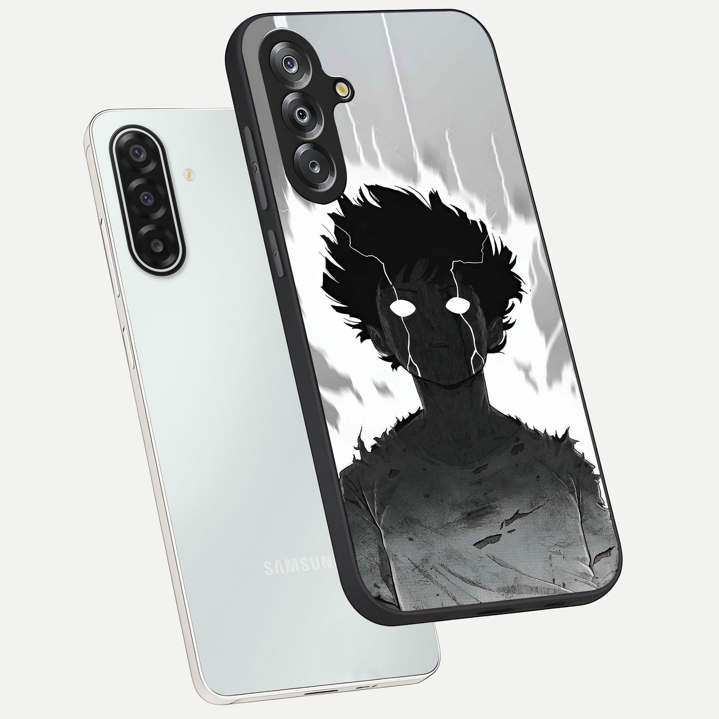 Awakened Inner Rage Glass Case displayed in angled mockup highlighting powerful graphic design and bold artistic theme.