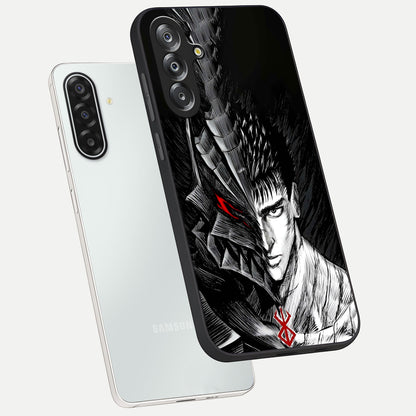 Berserker Blood Oath Glass Case displayed in angled mockup highlighting dark fantasy graphic design and powerful theme.