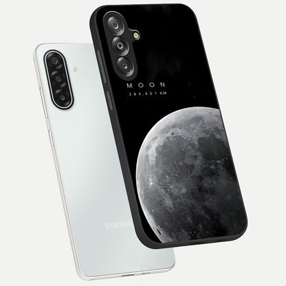 Cosmic Moon Glow Glass Case displayed in angled mockup highlighting celestial moon design with cosmic aesthetic theme.