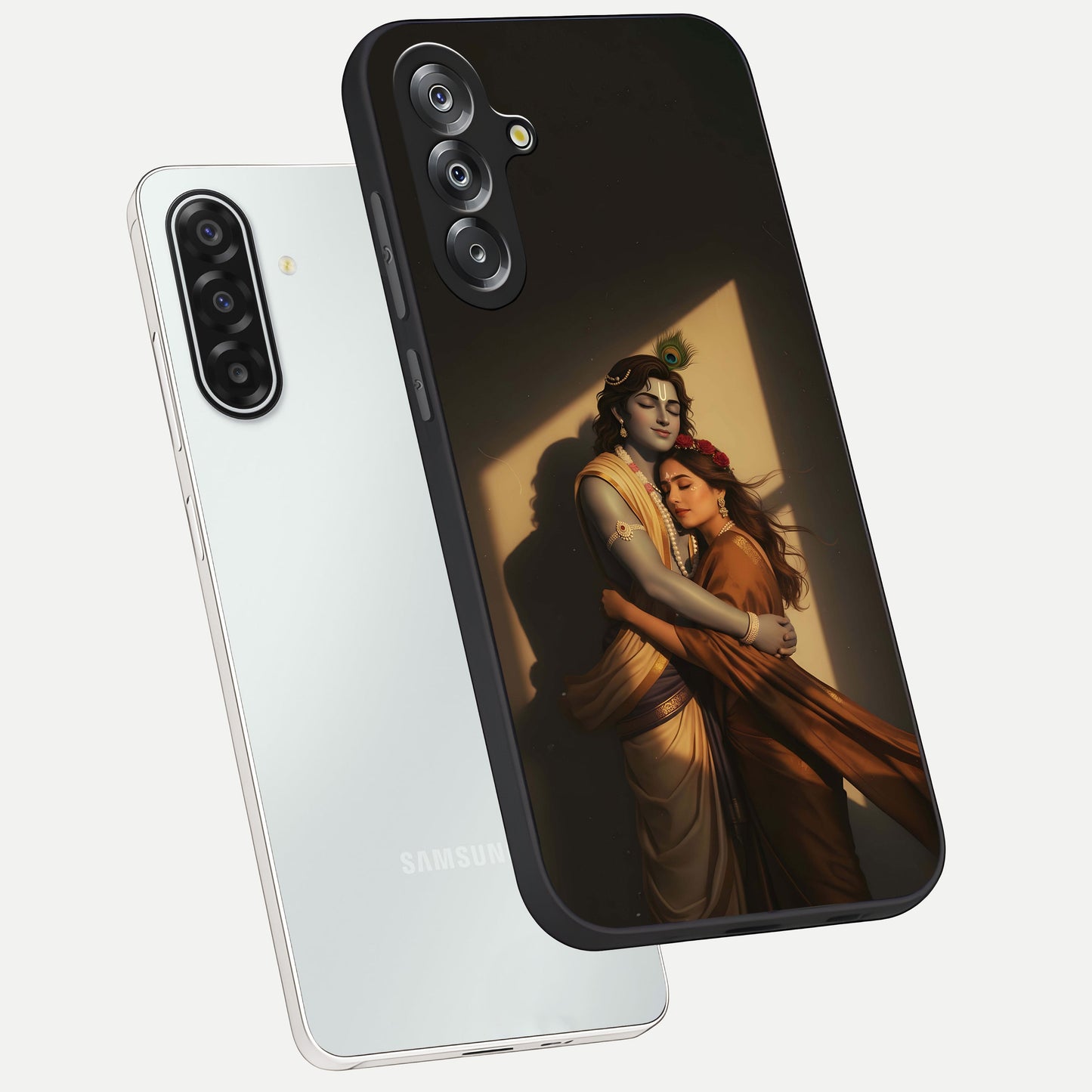 Divine Eternal Love Glass Case displayed in angled mockup highlighting elegant divine inspired design with peaceful aesthetic.